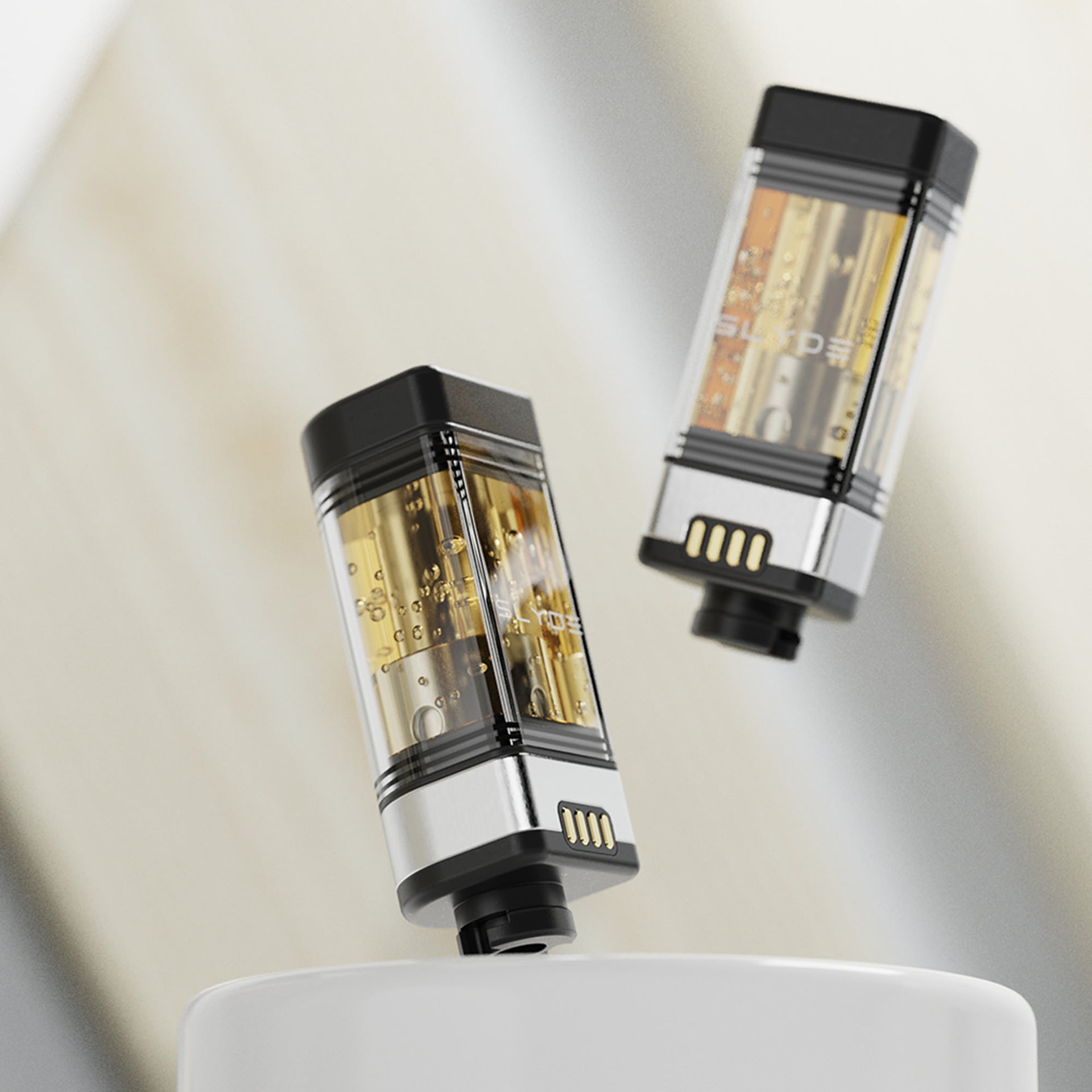 SLYDE Dual Stackable Pods with its Content for Different Modes of Applications.